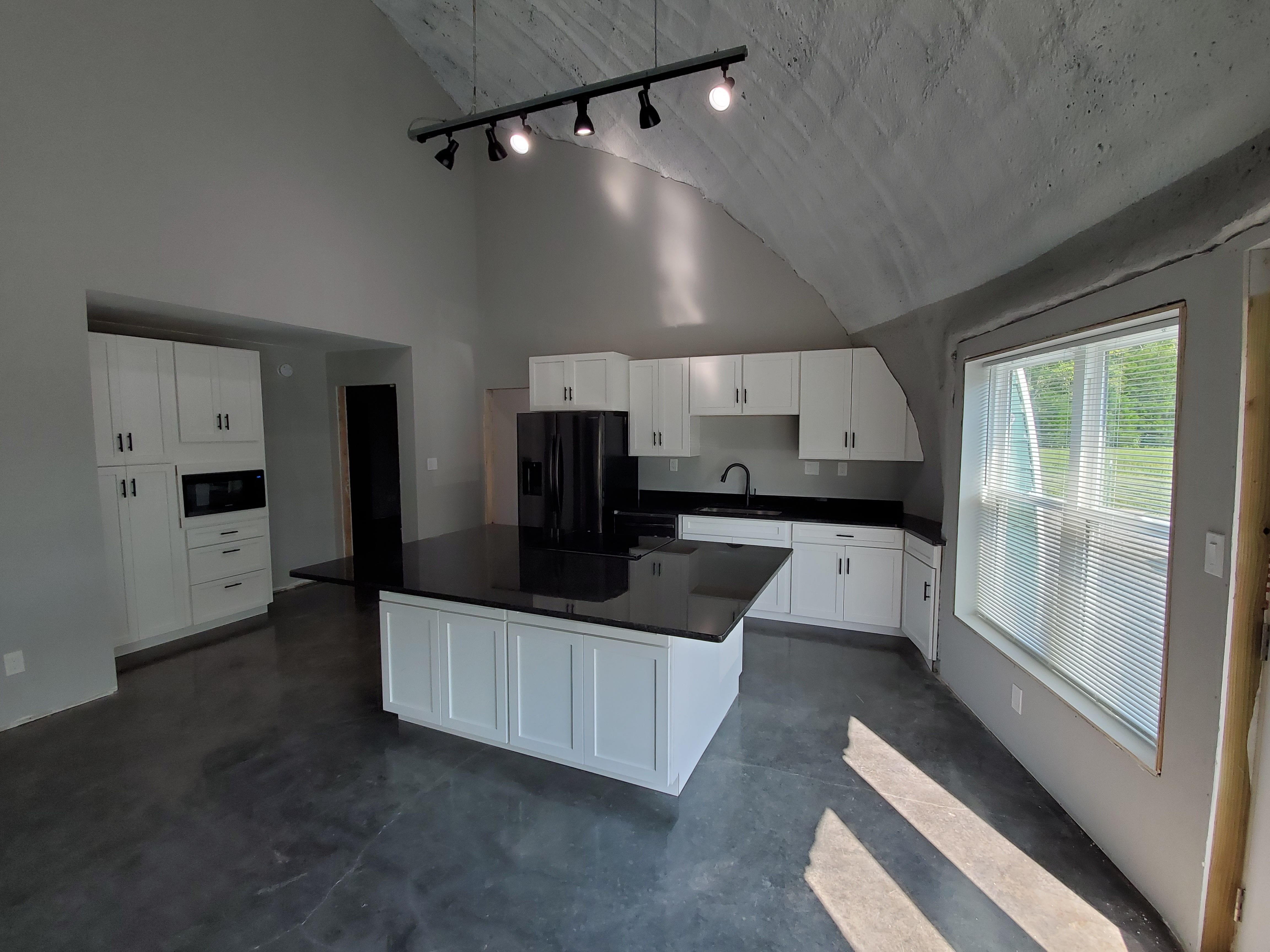 Completed kitchen in new buuild dome home.